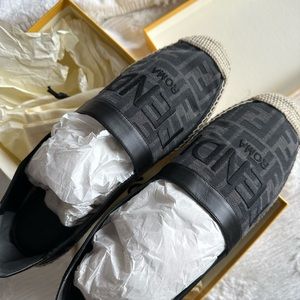 Fendi Logo Espadrille US 11